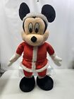 26” Standing Plush Santa Mickey Mouse Christmas Disney