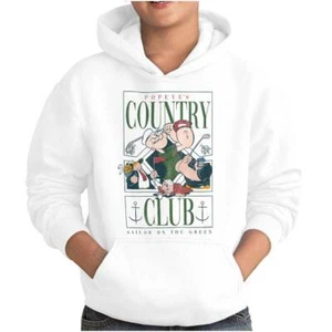 Popeye's Golf Country Club Sailor on Green Youth Hooded Sweatshirt Boy or Girl - Picture 1 of 7