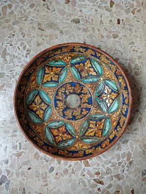 Piatto Fondo in ceramica artistica Faenza- opera di Fernando Rava - Immagine 1 di 4