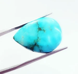 26.57 Ct Natural Turquoise Unheated Untreated Certified Loose Gemstone Pear Gems - Picture 1 of 8