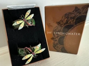 JAY STRONGWATER JUEGO DE 2 SERVILLETEROS "Drabélula" - Nuevos en Caja - - Imagen 1 de 14