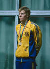 Olympic Swimming Bengt Baron Of Sweden With His Gold Medal Old Sports Photo