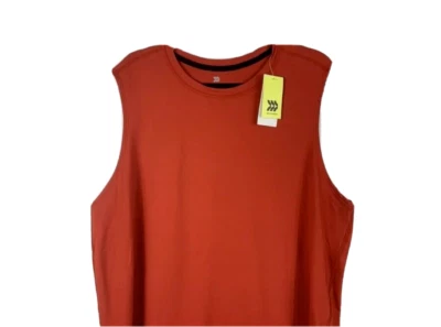 All Motion мужской без рукавов производительности спортзал футболка S оранжевый ржавчины бак Dri новый с Ярлыками - Изображение 1 из 4