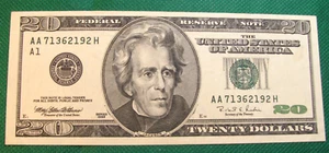 1996 $20 FRN - AU #S1236 - Picture 1 of 2