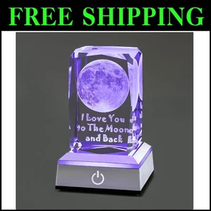 Touch Activated 3D Crystal Nightlight - Heartwarming Gift for Girlfriend/Wife - Picture 1 of 10