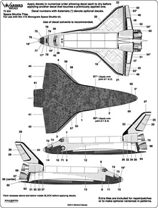 Restock!! Warbird Space Shuttle Tile Details, Decals 1/72 034 For Monogram Kit - Picture 1 of 5