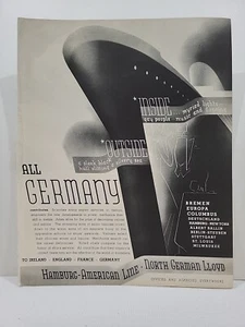 1934 Hamburg-American Line North German Lloyd Fortune Print Ad Kreuzfahrtschiffe - Bild 1 von 1