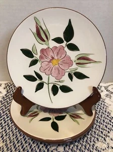 Vintage Stangl Pottery-Wild Rose-6” Bread Plates Set Of 4 - Picture 1 of 4