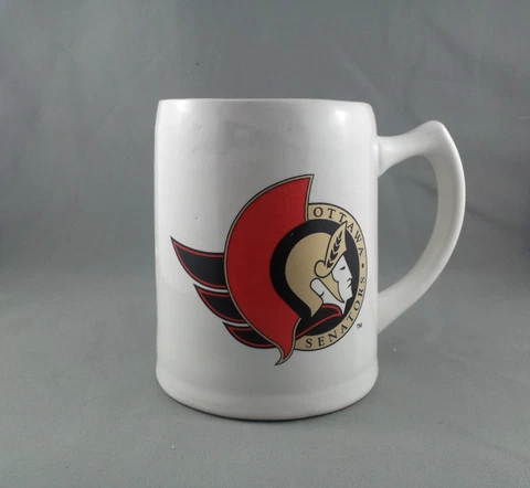 Very Early Ottawa Senators Beer Mug - Original and Pre-team Logos - Rare !!! Cover