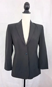 Armani Collezioni Black/White Stripe Blazer, Size: 6 - Picture 1 of 4