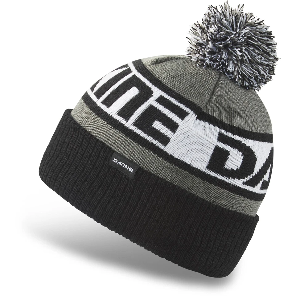 Gorro Acrílico Dakine Jackson Pom Unisex Negro/Logo DK/Gris Griffin Nuevo Foto 1 de 1