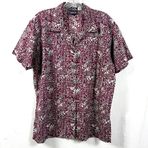Vintage Patagonia Camp Hemd Damen Gr. L rot geblümt Hawaii Kurzarm Knopfleiste - Bild 1 von 6