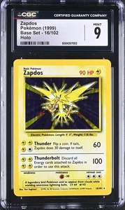 (PSA) CGC 9 Zapdos Base Set Holo Rare Pokemon Card #16 Mint Clean - Picture 1 of 3