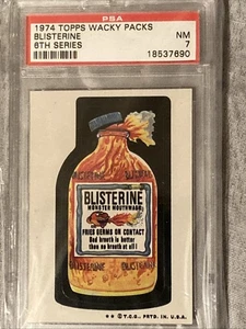 LISTERINE WACKY PACKS BLISTERING 1974 TOPPS PSA GRADED 7 - Picture 1 of 2