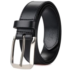 Genuine Full Grain Leather Belt for Men - 1.3" Width Zinc Alloy Buckle Multip... - Picture 1 of 7