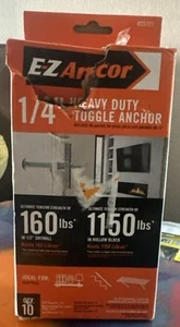 E-Z Ancor 25721 1/4 Zoll Durchmesser Knebelschraube Trockenbauanker, 10er-Pack (Schrauben enthalten) - Bild 1 von 2