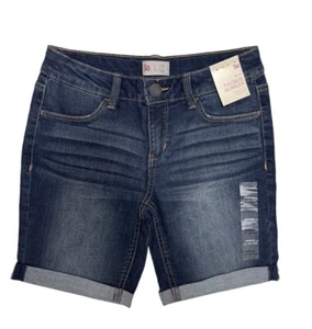 SO mid rise Youth girls Bermuda Jean shorts mid rise blue size 12 - Picture 1 of 8