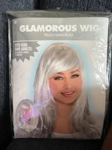 Glamorous Wig Long Hair Bangs Fancy Dress Up Halloween Adult Costume Accessory - Picture 1 of 2