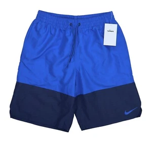 Nike Swim 9" Inseam Split Colorblocked Men's Swim Trunks S NWT Game Royal - Picture 1 of 2