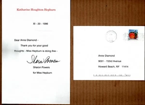 KATHARINE HEPBURN - authentic letter on her stationery & signed by her secretary - Picture 1 of 3