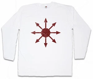 CHAOS VINTAGE SYMBOL II LONG SLEEVE T-SHIRT Goth Metal Cyber Logo Punk USA - Picture 1 of 1