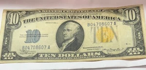 Series 1934-A North Africa $10.00 Silver Certificate. No Pin Holes nice - Picture 1 of 2