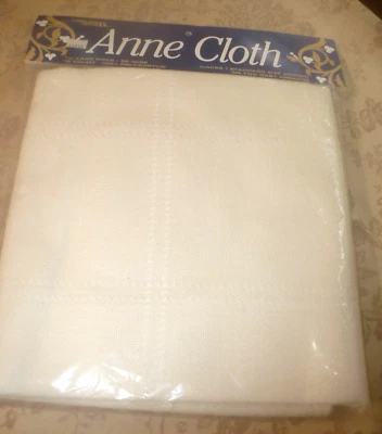 LEISURE ARTS ANNE CLOTH IVORY COUNTED CROSS STITCH FABRIC 1-1/4 YARD 58" NEW - Image 1 of 4