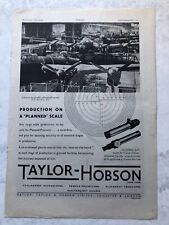 1943 Aircraft Advert TAYLOR-HOBSON LANCASTERS ASSEMBLY PRODUCTION TOOLMAKERS