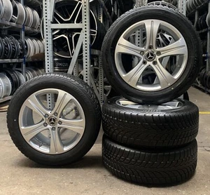 4 Orig Mercedes-Benz winter wheels 225/55 R17 M+S E W213 S213 C238 A213401200 excellent - Picture 1 of 3