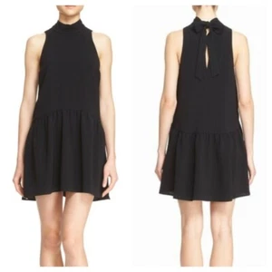 NEW $395 ELIZABETH & JAME Black Trisha Dropped Waist Dress Size Large C1200 - Picture 1 of 6