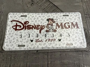 Walt Disney World Disney MGM Studios Est 1989 Mickey Metal License Plate Sealed - Picture 1 of 2