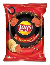 Lay's Potato Chips Sizzlin' Hot Flavour 48 grams Crisps India Lays Wafers Snacks