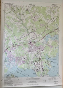 Mapa Topográfico Edgewood Maryland 1949 Fotorrevisado 1985 Original Vintage USGS - Imagen 1 de 10