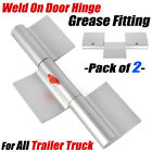 2X Aluminum Greaseable Weld on Door Hinge Ramp Gate For Trailer Trucks Universal