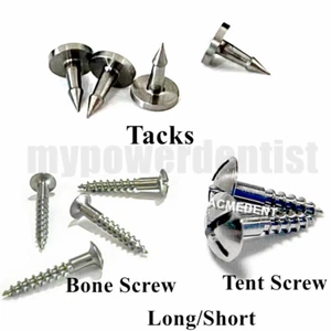 Dental GBR Bone Tack Pins/Membrane Tacks/Guided Bone Tent Screw Long/Short - Picture 1 of 13