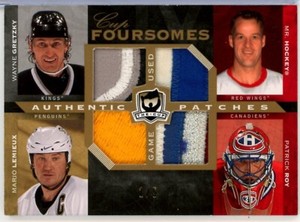 2007-08 The Cup Jerseys Quads PATCH - Roy / Lemieux / Gretzky / Howe *1/5*