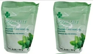 Lot Of 2 Thera Plus Foot Soak Spearmint And Menthol Epsom Salt 16 oz - Picture 1 of 4