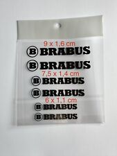 Produktbild - 6 x Brabus Bremssattel Sticker Aufkleber hitzebeständig - schwarz