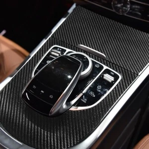 Real Carbon Fiber Gear Shift Panel Cover Trim for Benz G500 G63 W464 2019-2023 - Picture 1 of 5