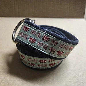 Vineyard Vines Shep & Ian Size S Youth Boys Rams Canvas D Ring Belt - Picture 1 of 10
