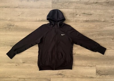 Sudadera con capucha Nike Therma-Fit de felpa francesa cremallera completa para hombre L grande negra Foto 1 de 4