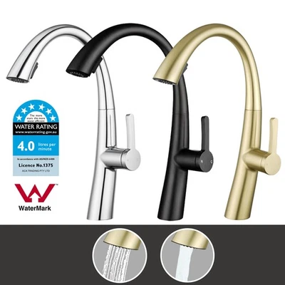 ACA Swivel Pull Out Down Kitchen Sink Mixer Tap Brass Laundry Sink Basin Faucet - image 1 of 4