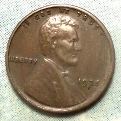 1925 S Wheat Cent AU+ CHOICE ABOUT UNCIRCULATED Brown Low 26 MiLL San Francisco! - Image 1 of 3