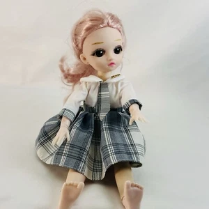 Music Doll Plays FROZEN Let It Go Jointed Body Big Dark Eyes Pink Hair Toy - Picture 1 of 18
