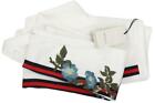 NEW GUCCI JERSEY WHITE WEB FLOWERS EMBROIDERY STIRRUP LEGGINGS PANTS M