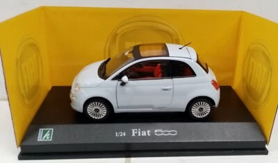 CARARAMA 1/24 FIAT 500  GRIGIO BLU CHIARO  ITEM 493553 - Immagine 1 di 2
