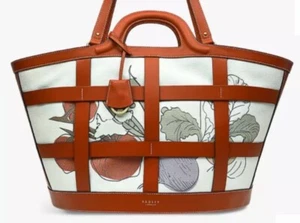 SAC À MAIN GARNITURE EN CUIR RADLEY ÉPAULE SAC DE PIQUE-NIQUES MULTIWAY GRAND PRIX RARE 299 £ NEUF - Photo 1/5