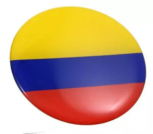Colombia flag Round domed decal emblem Car bike sticker 2.44" - Foto 1 di 2