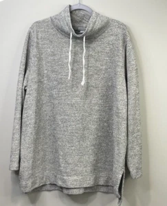 Ava & Viv Women Gray Cowl Neck Drawstring Metallic Marbled L/S size 2X. - Picture 1 of 9