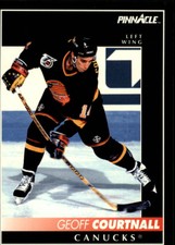 1992-93 Pinnacle Canucks Hockey Card #187 Geoff Courtnall
